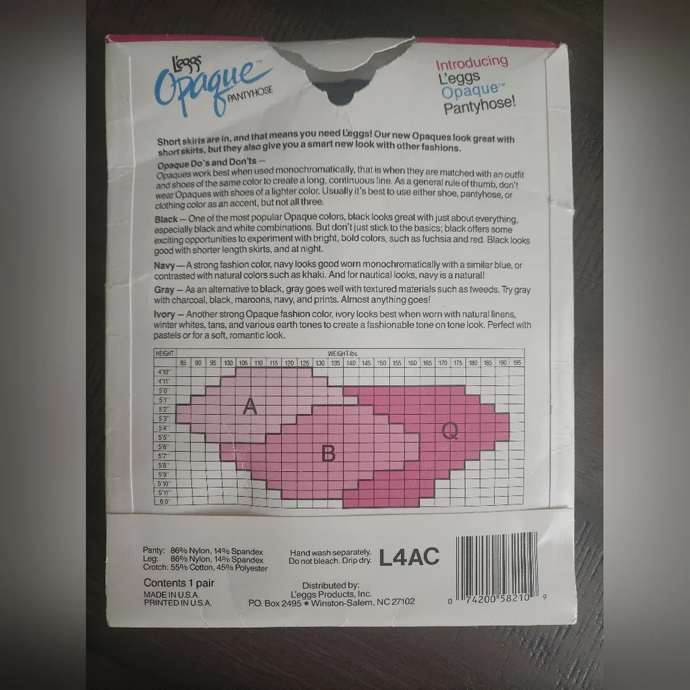 Leggs eggs opaque