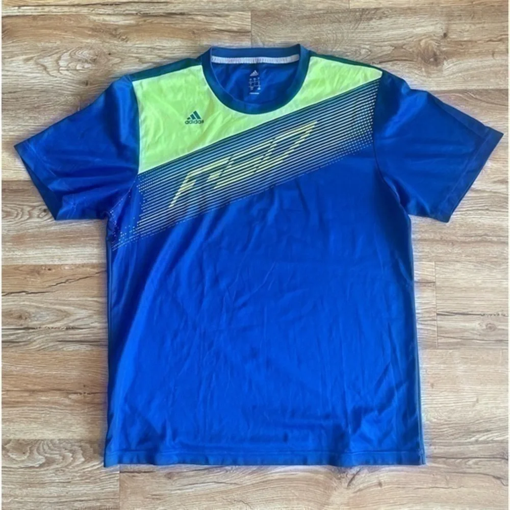 Adidas F-50 short sleeve training tee for men Color blue/yellow men size large