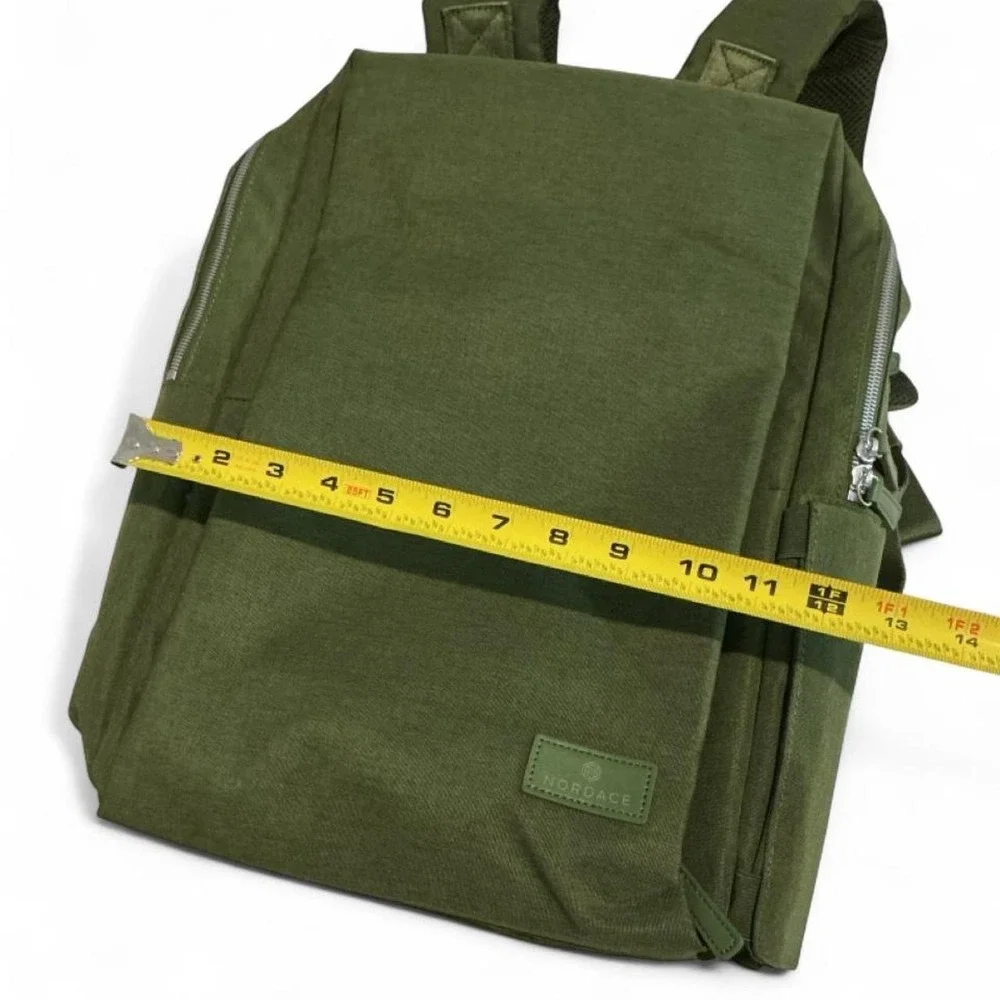 Nordace Siena Smart Backpack Unisex OS Olive Green Excellent USB Laptop Travel
