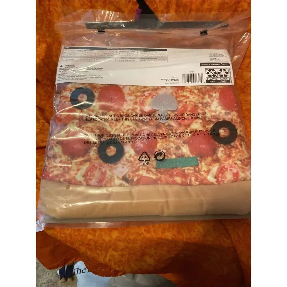 Vibrant Life Dog Puppy Pet Pizza Costume Size Med 20 To 50‎ LBS Halloween Party