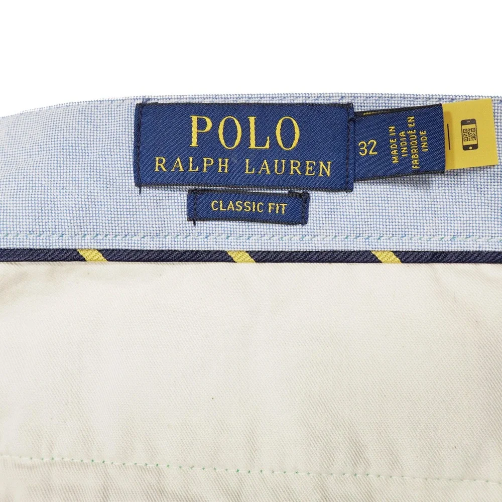 POLO RALPH LAUREN Men's 32 Multicolor 100% Linen Madras Plaid Classic Fit Shorts