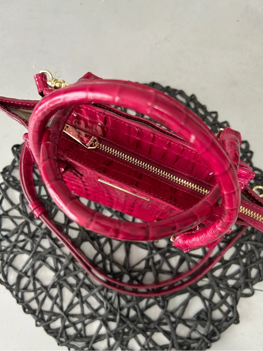Brahmin versatility lining croc