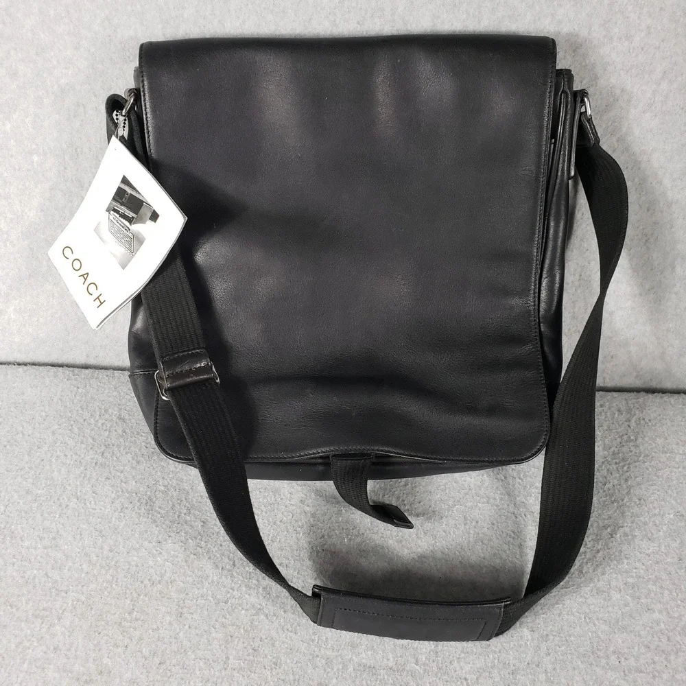 Coach black leather