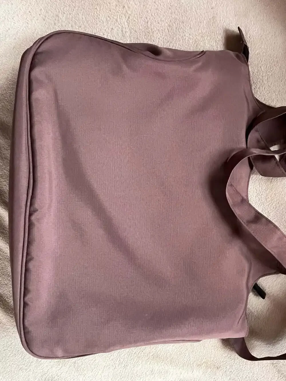 Eddie Bauer Mauve Nylon Laptop Tote Bag with Padded Compartment