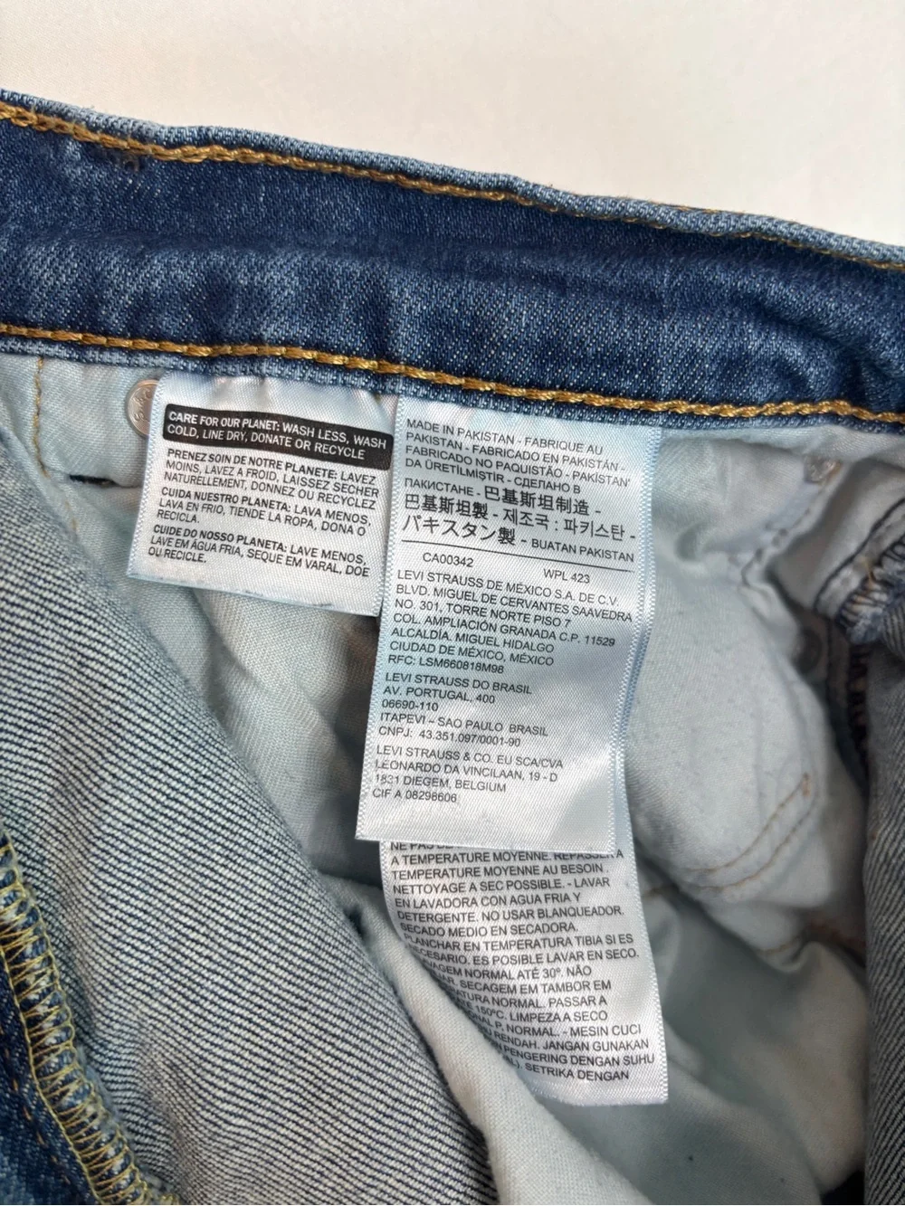 Levi's 505 Regular Fit Jeans Men's 38x32 Blue Straight Leg Denim