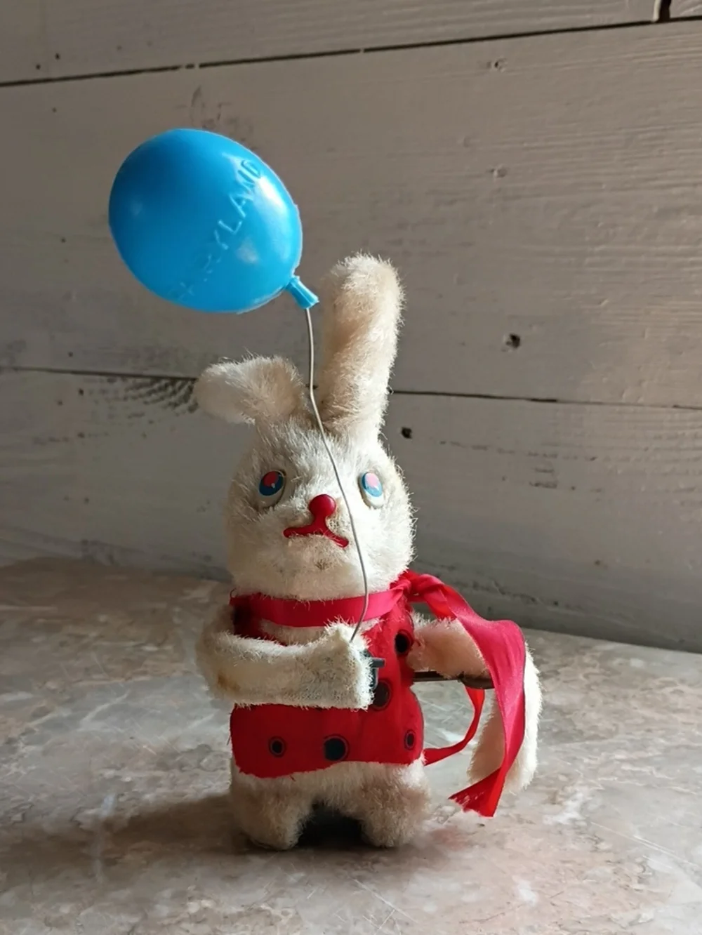 CREEPY BUNNY 1950's  WORKING. And A Free Creepy Glass Bunny.