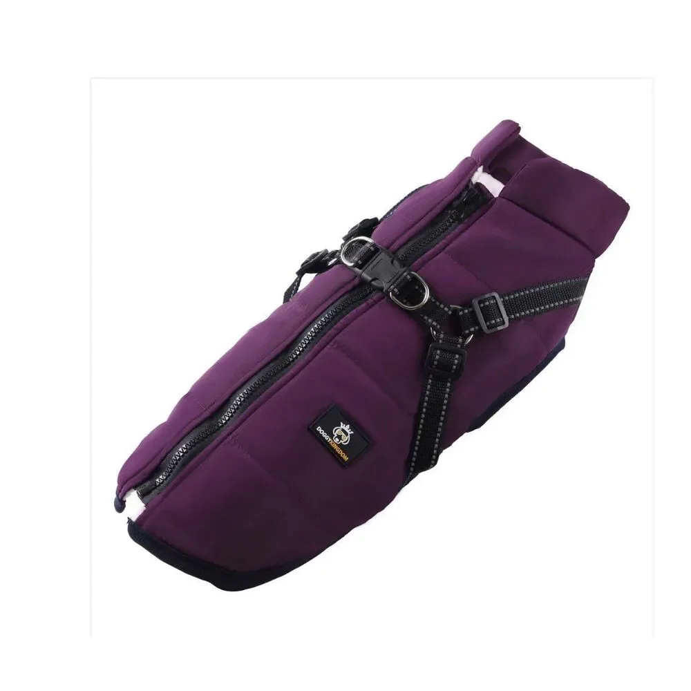 NWT Doggy Kingdom Winter Jacket for Dogs- purple, size M