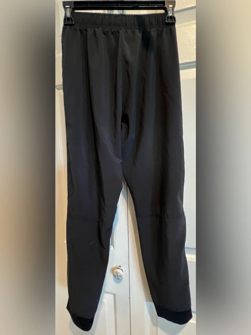 Nike Black Workout Track Pants with Silver Swoosh & pockets