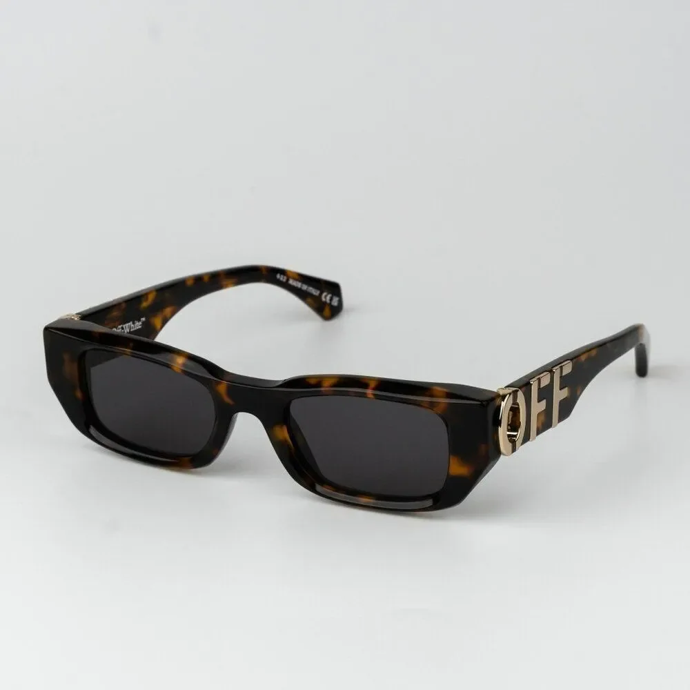Off-White FILLMORE Men Sunglasses Havana Grey Square OERI124 6007 NEW AUTHENTIC