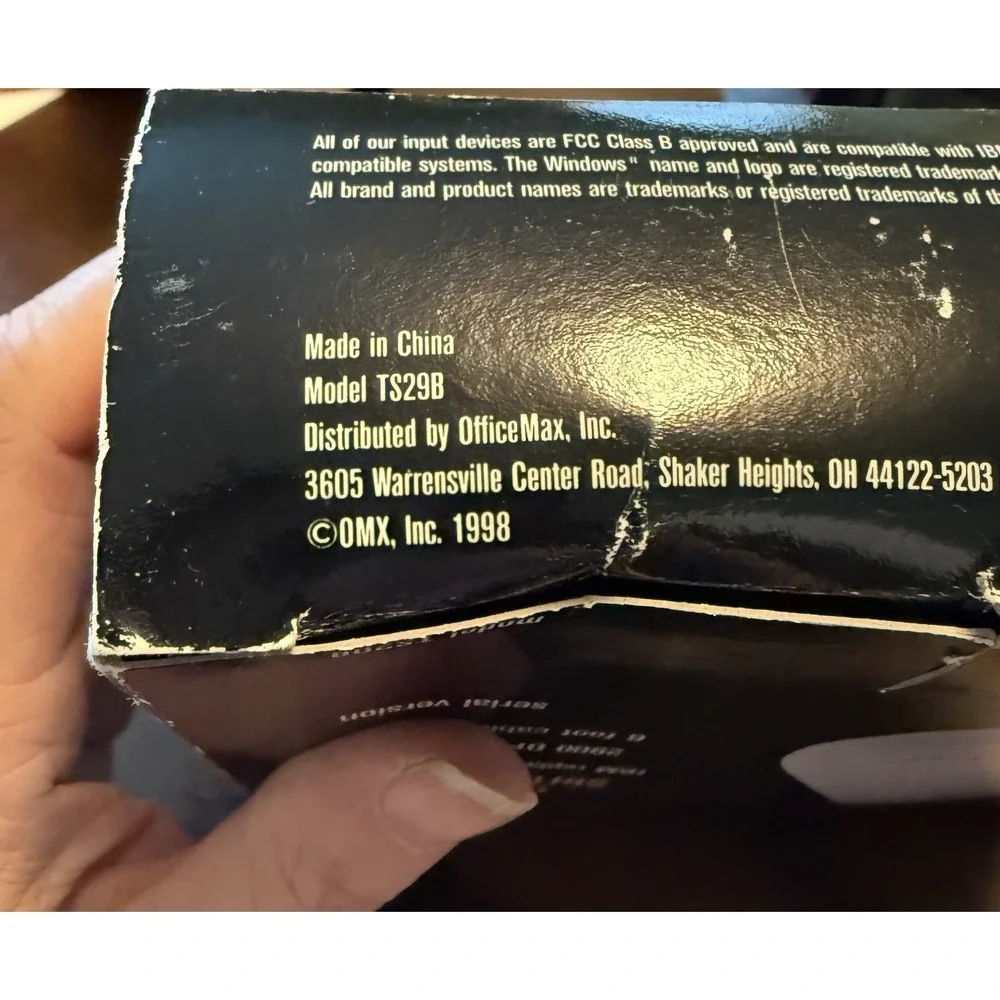 VTG IBM Replacement Mouse Tech Solutions TS29B 3 Button Serial Mouse 1998
