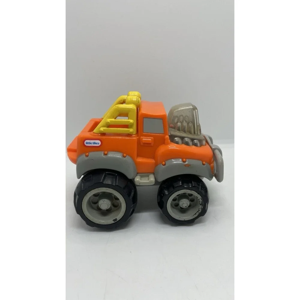 Vintage Little Tikes Monster Truck 4×4 Orange Push and Go‎ Toy Vehicle
