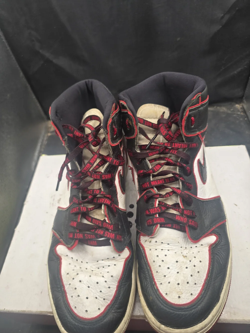 Jordan Men's High-Top Sneakers Black White Red