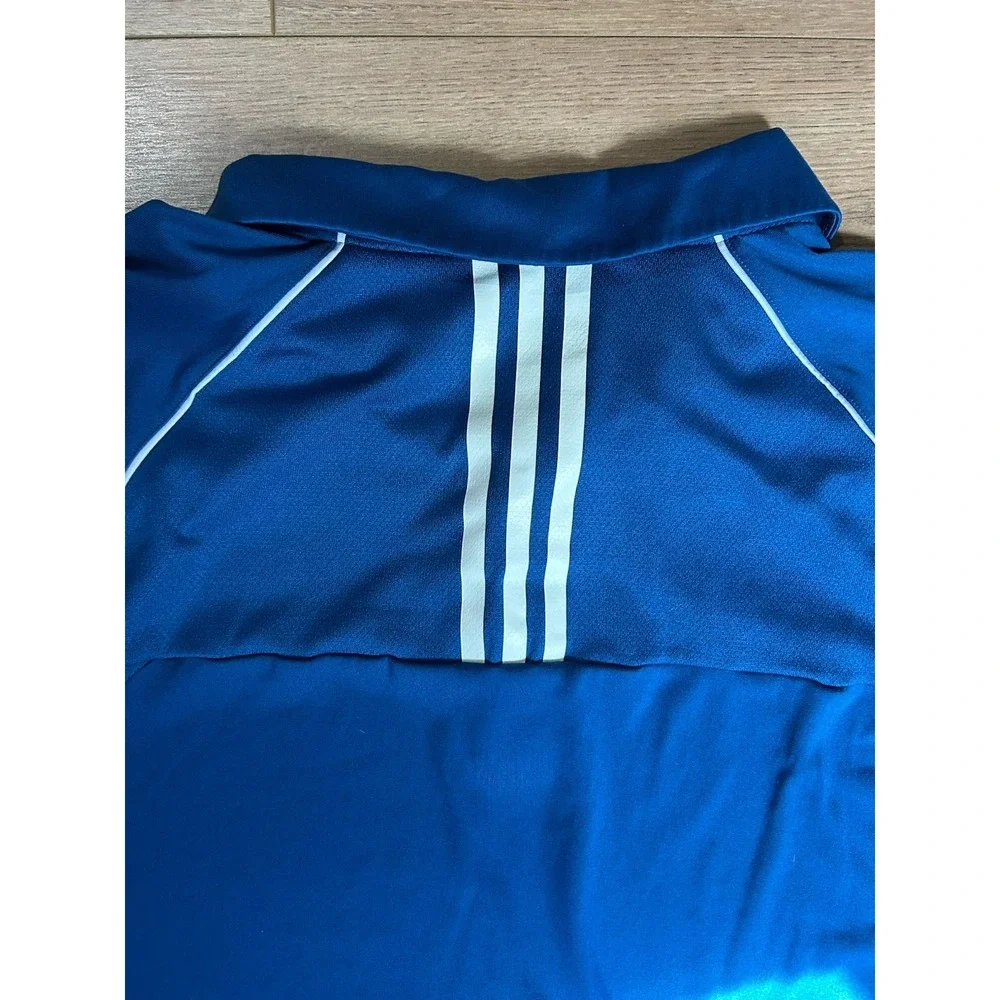 Adidas Golf ClimaCool Polo Shirt Mens XL Blue‎ Short Sleeve 3-Stripe