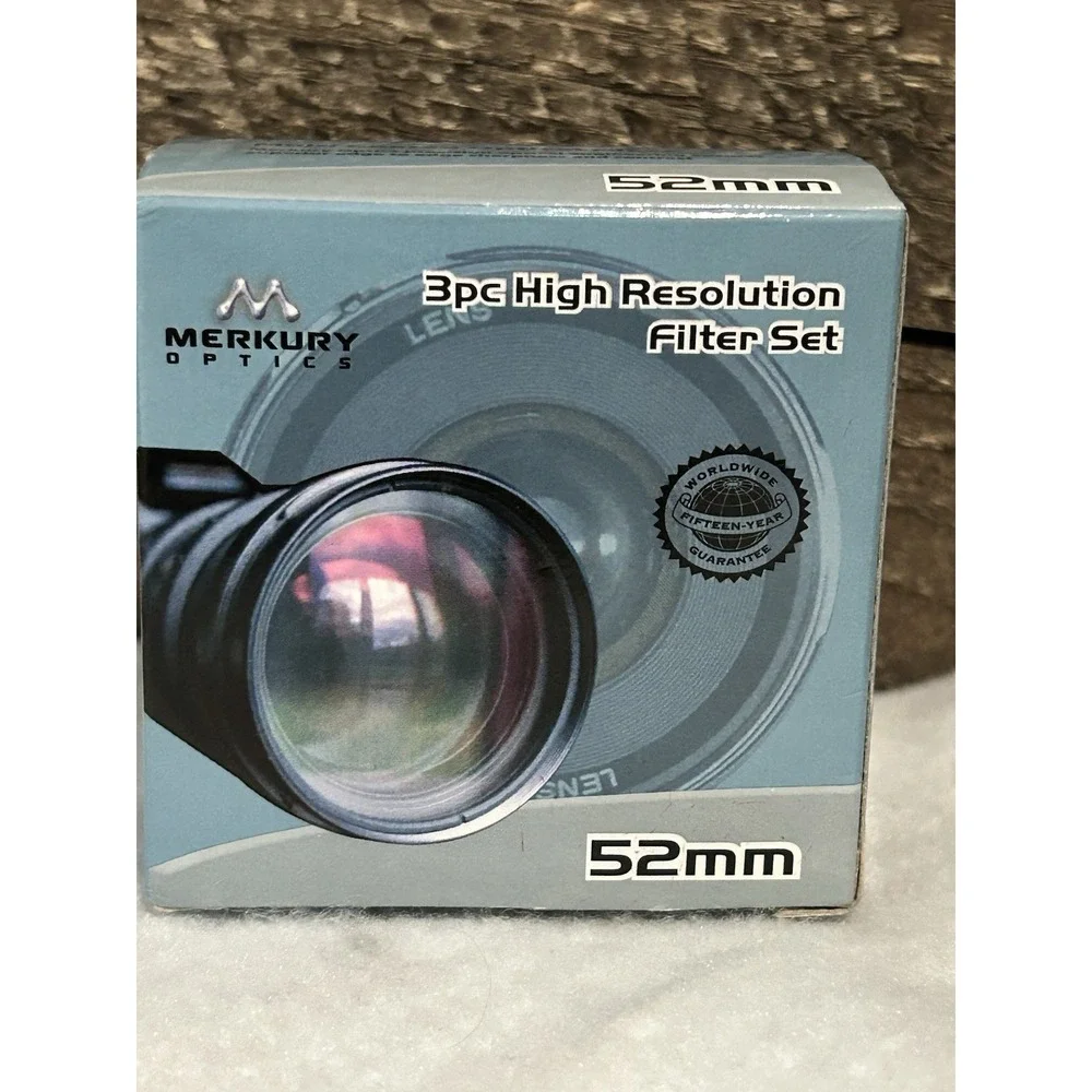 Merkury Mercury Optics 3-Piece 52mm High Resolution Filter Set New in‎ Box