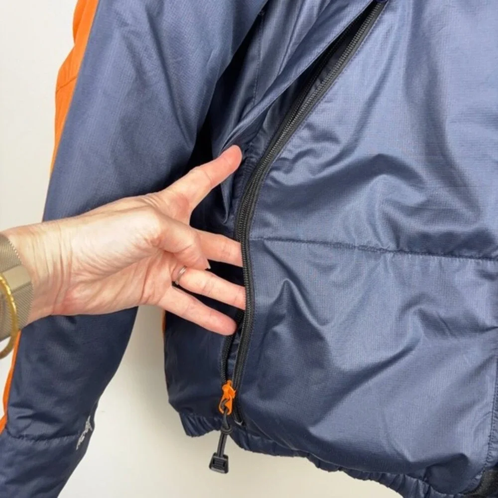 Rare VTG Ralph Lauren Polo Jeans‎ Co. RL-67 Down Puffer Jacket Large Navy Orange