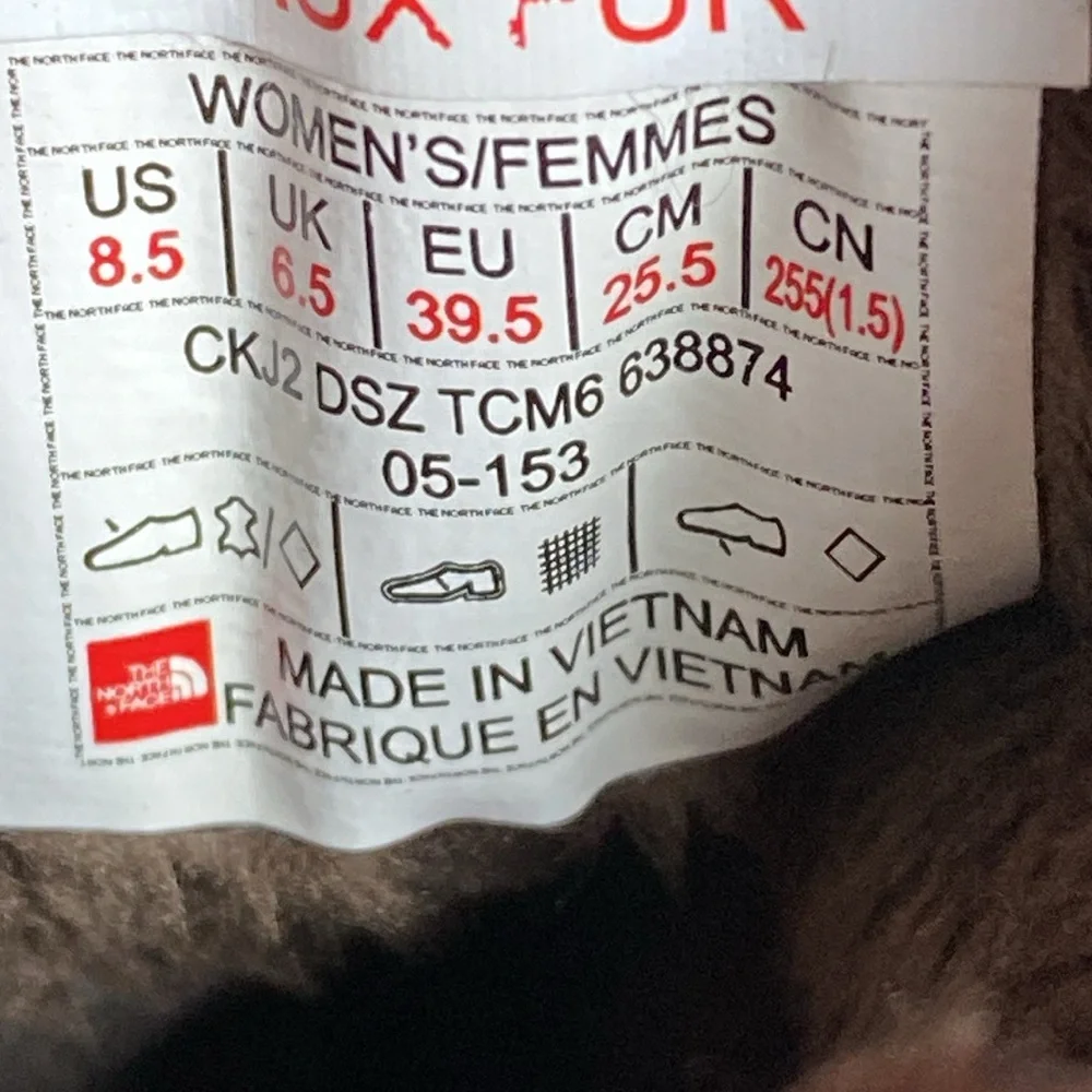 The North Face size faux