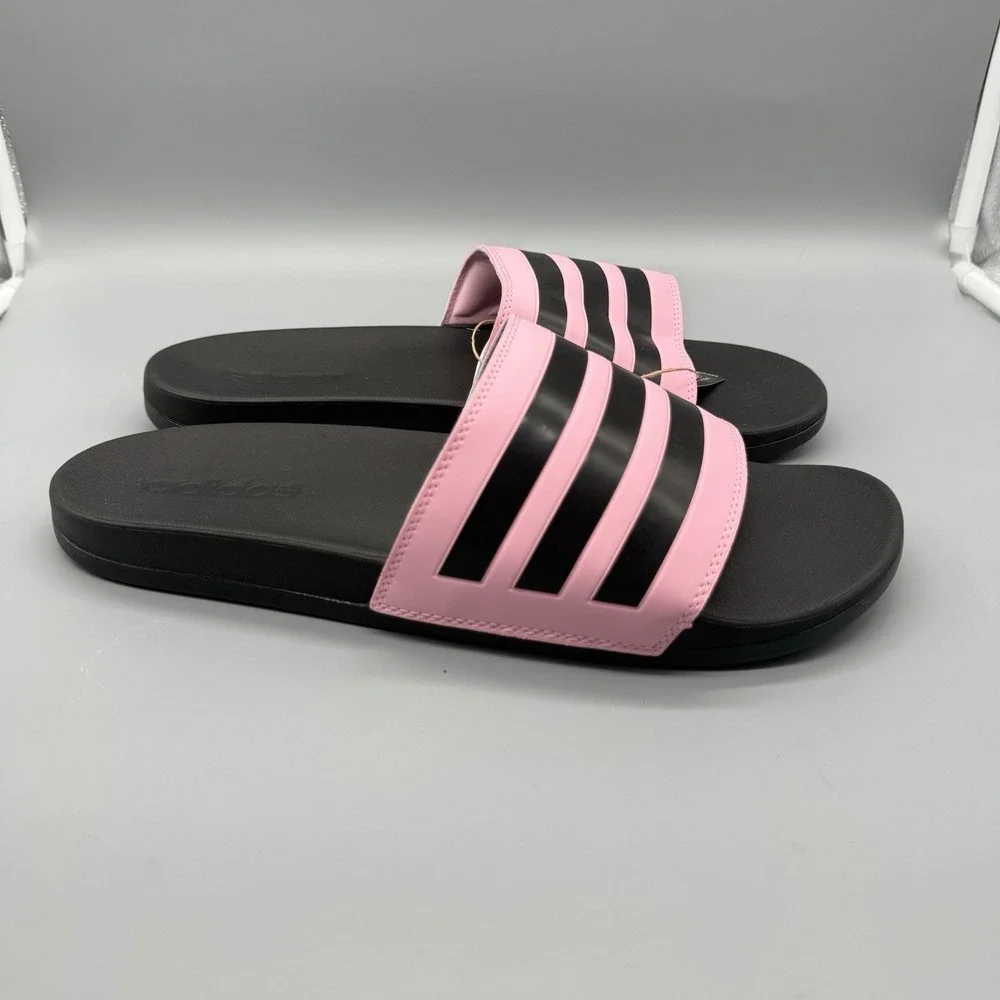 Adidas Adilette Comfort Slides Pink/Black –‎ Men's 12 / Women's 13 JH6606 NIB