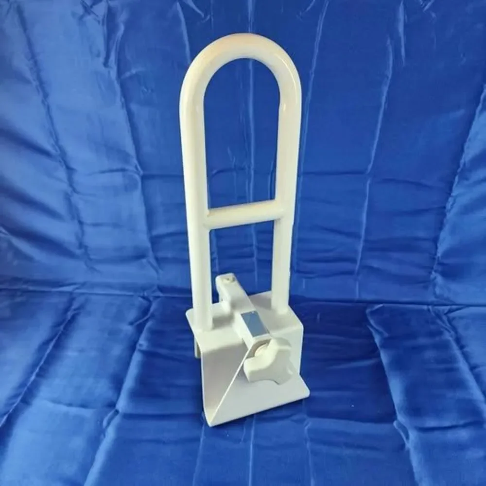 Clamp On Adjustable Bathtub Safety Rail for Adding Stability to Slippery Surface