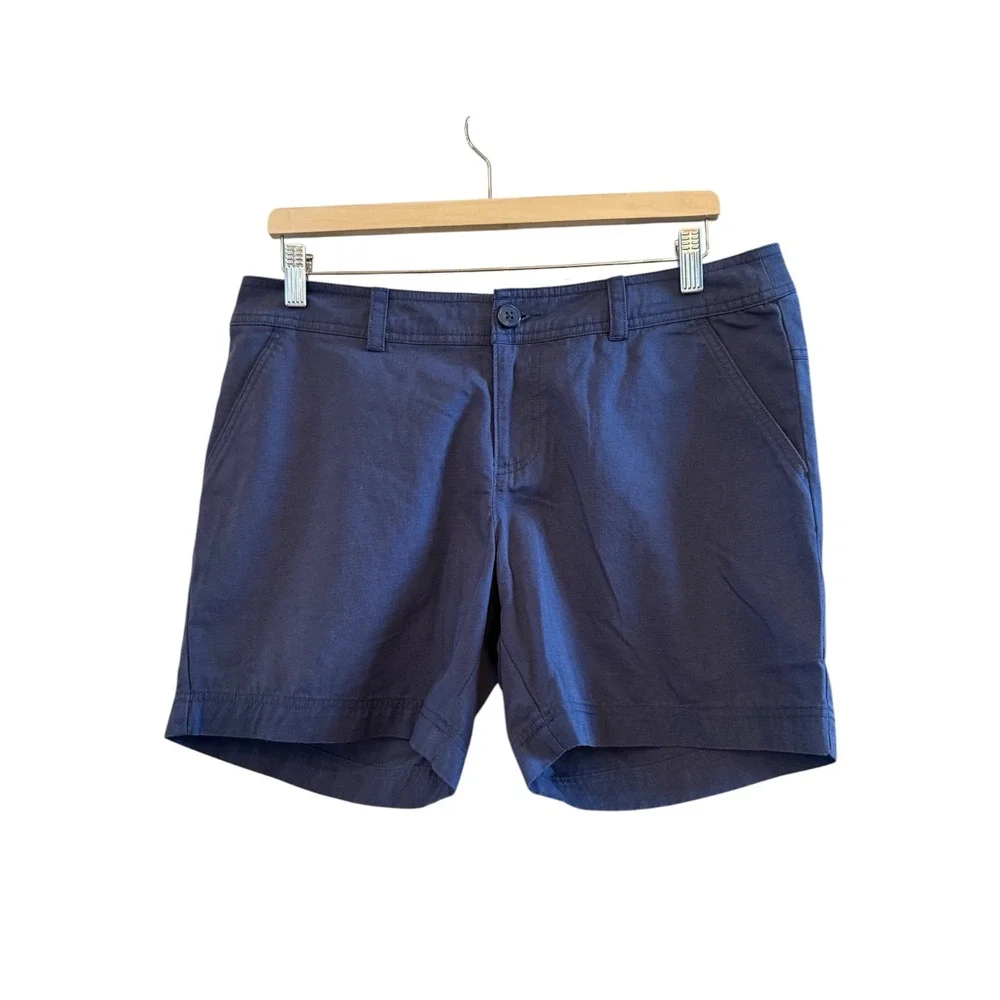 Columbia Women's Casual Navy Blue Hiking Cotton Shorts Size 10 Outdoor Gorpcore