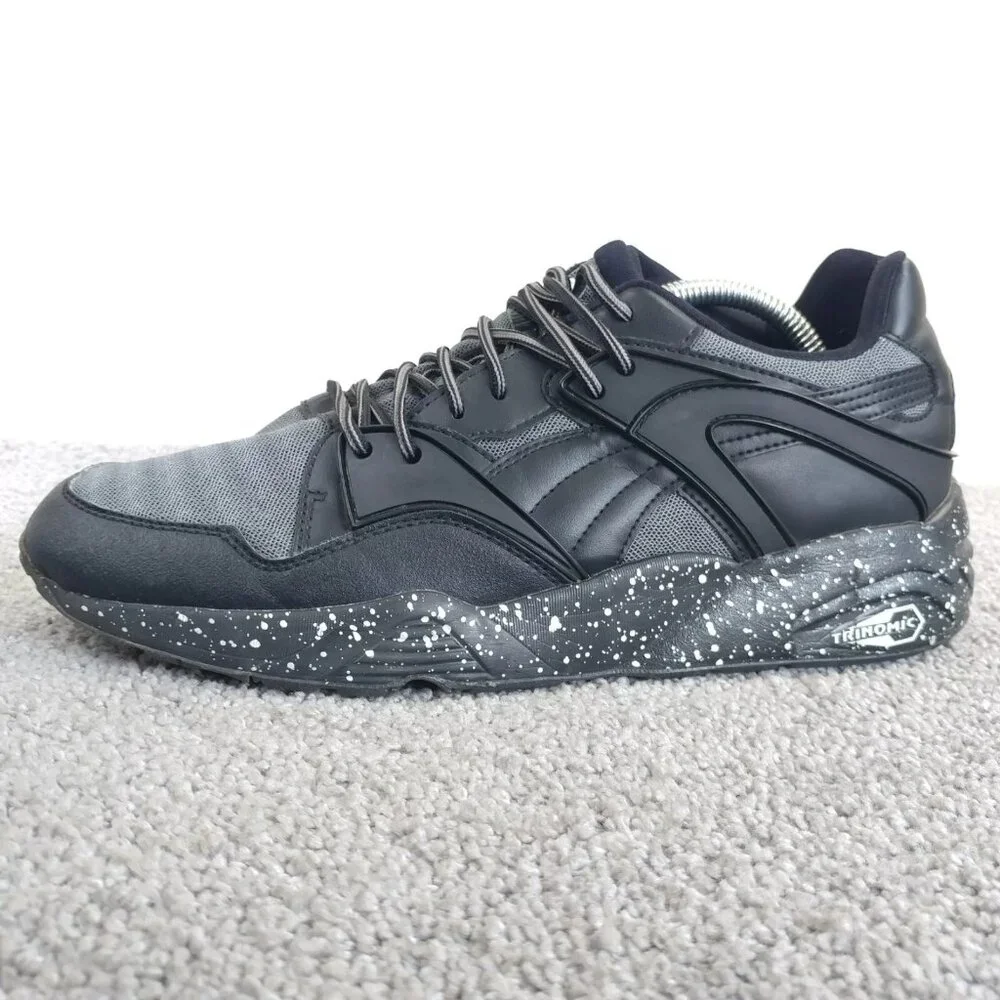 Puma Blaze Tech Mens Size 9.5 Athletic Shoes Black Sneakers Lace Up 361340 02