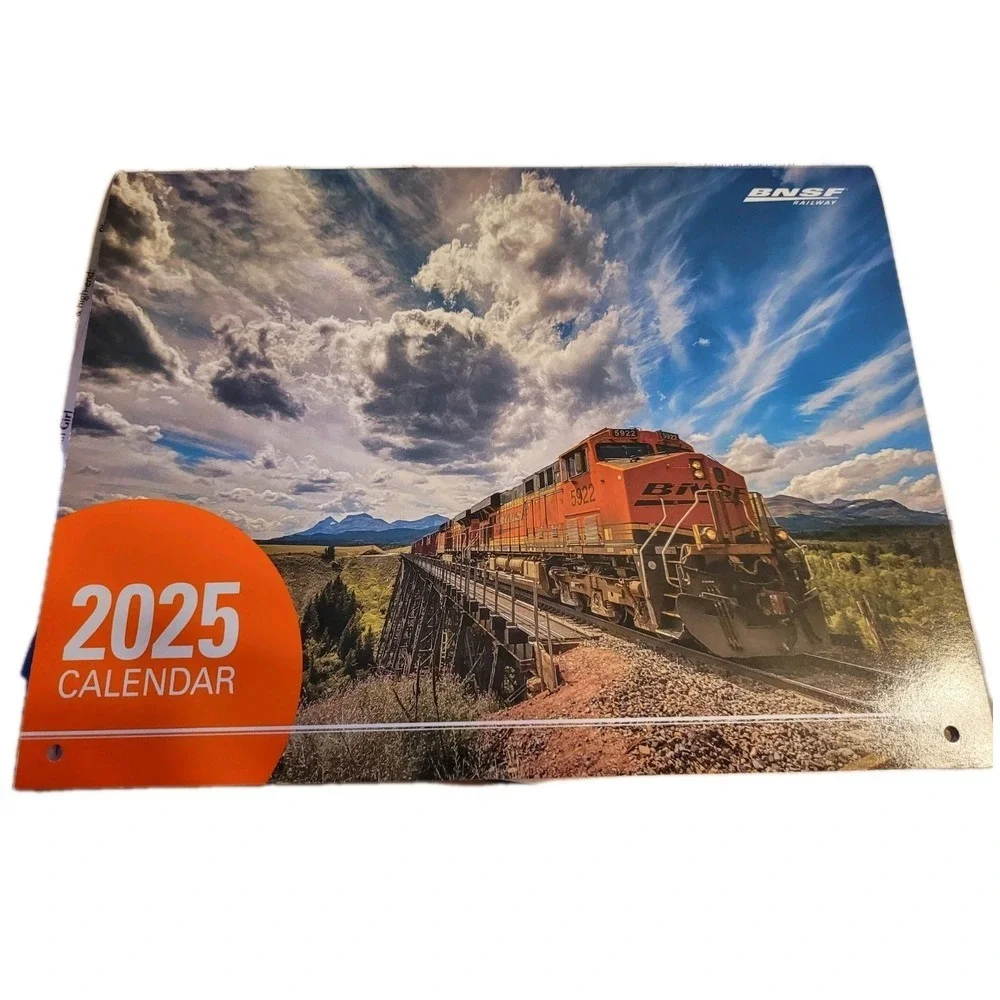 2025 BNSF Burlington Northern Santa Fe Railway Calendar Train Locomotive