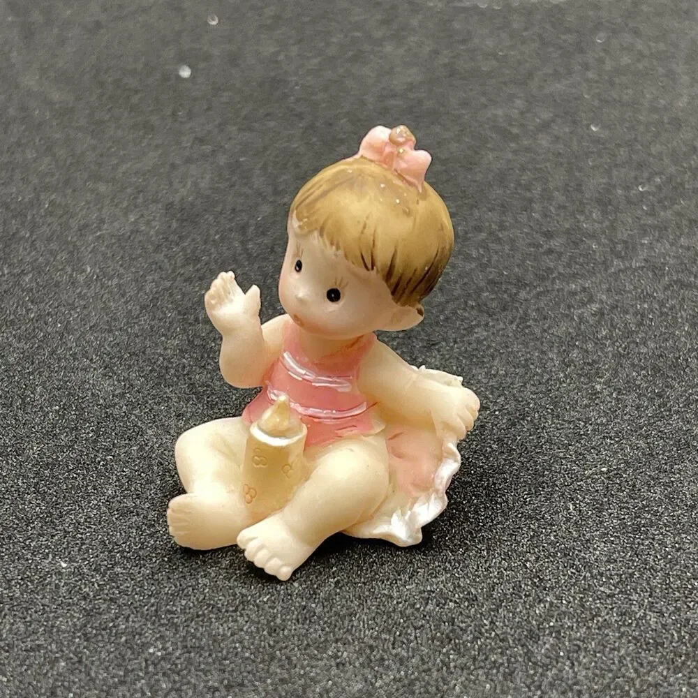 VTG Baby Shower Party Favor Table or Cake Topper Mini Baby Girl Set of 24