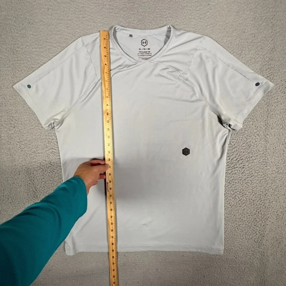 Under Armour Shirt Mens XL Gray Celiant‎ Rush Performance Stretch Gym Workout