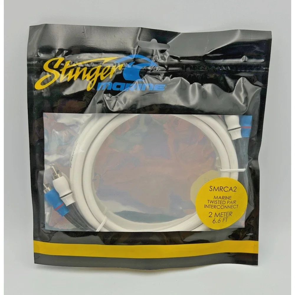 Stinger SMRCA2 Marine Grade 2-Channel RCA Interconnect Audio Cable‎ 2m/6.6ft