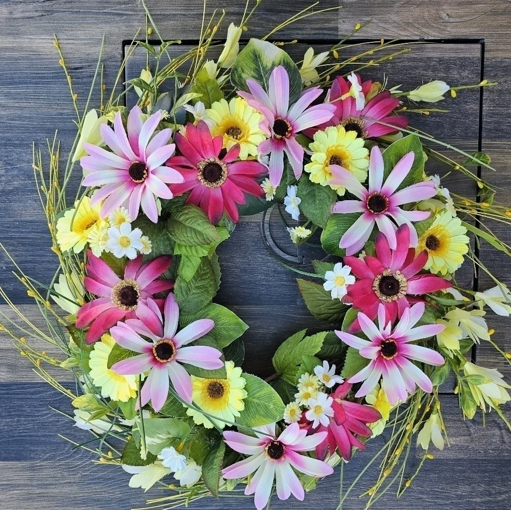 Handmade Spring Whimsical Wreath 24