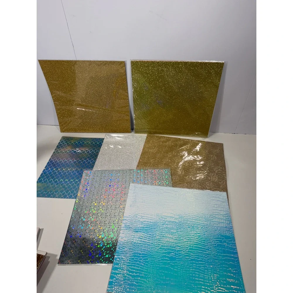 Recollections Signature 12x12 Specialty Paper Lot of 7 Holographic Glitter Foil