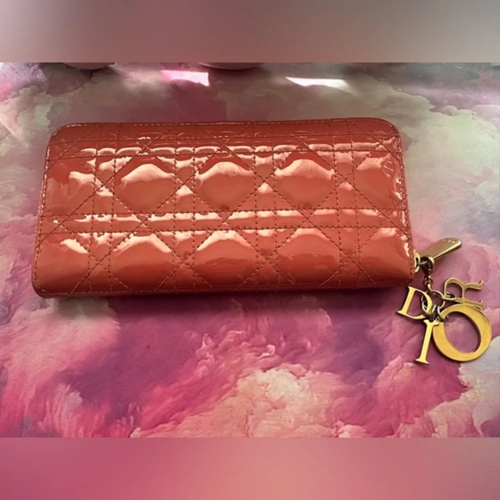 Dior Cannage Wallet (EUC; Pink)