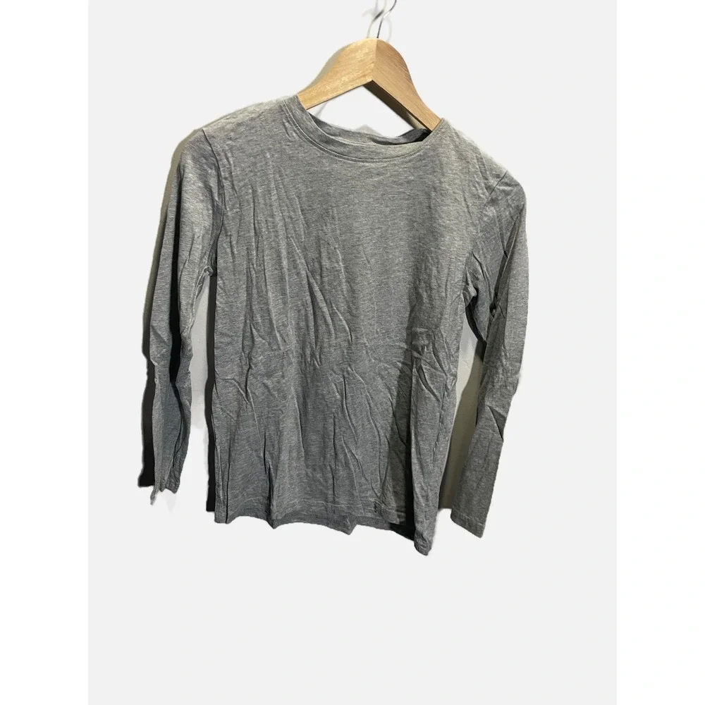 Primary Long Sleeve T-Shirt Kids 14 Grey Cotton Crewneck Basic Casual‎ Tee