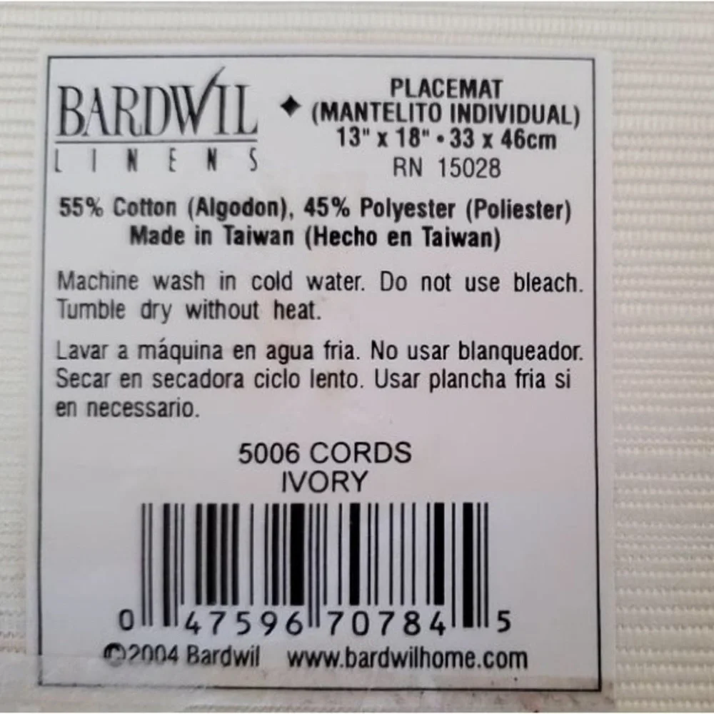 Bardwil Linens bound linen ivory