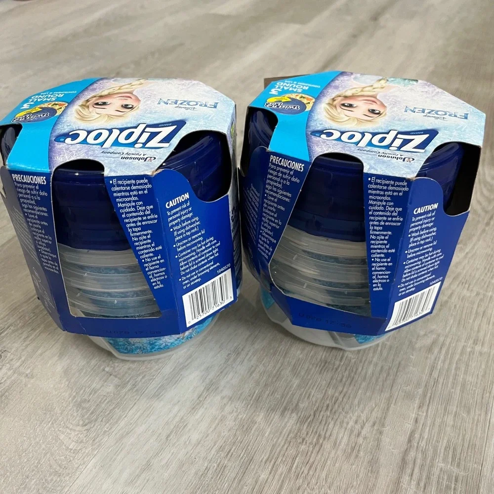 Ziploc Twist N Loc Frozen Food Storage Containers 3 Small Round 2 Sets NEW