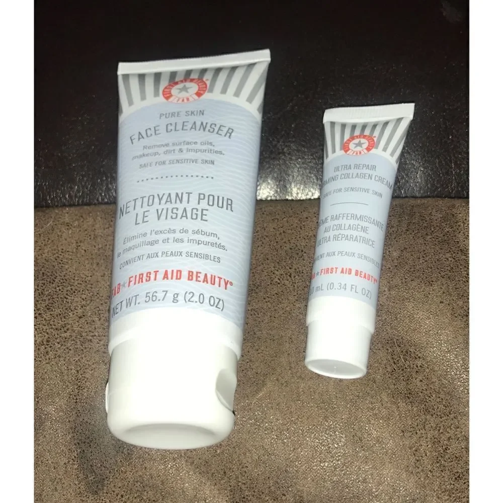 Brand New~First Aid Beauty Face Cleanser & Collagen Cream Duo
