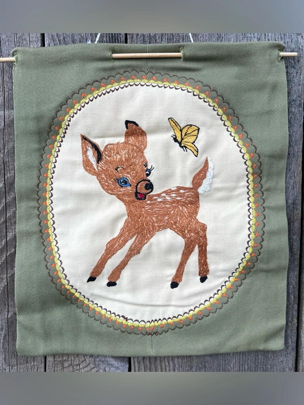 Handmade vintage needlepoint