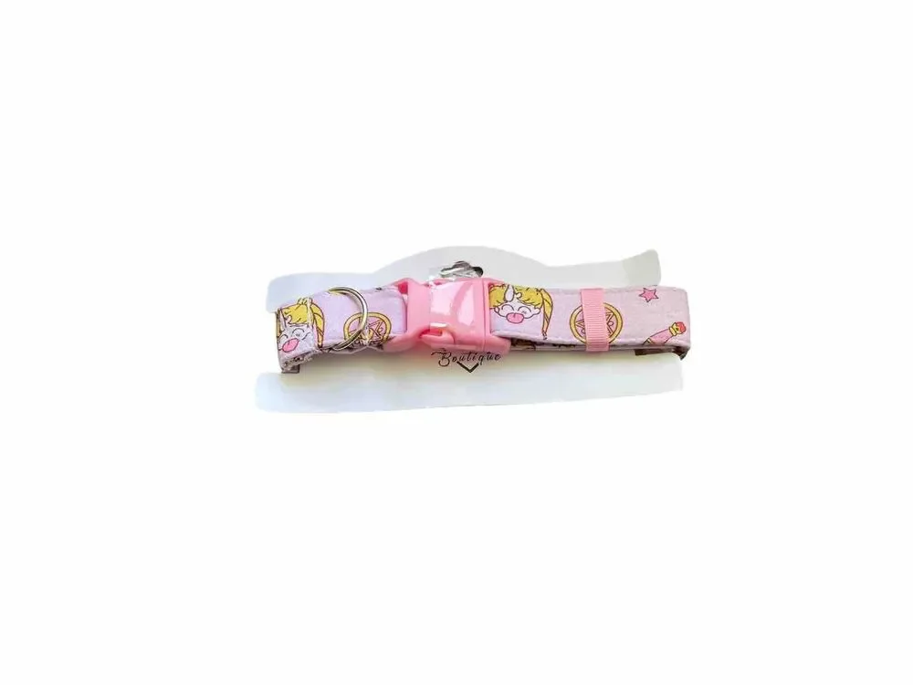 Pink Dog Collar Anime Adjustable Cute Dog Collar Brand New With Tags