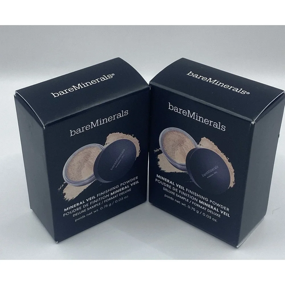 2x BareMinerals Mineral Veil Finishing Powder .03 oz / .75g Travel Size