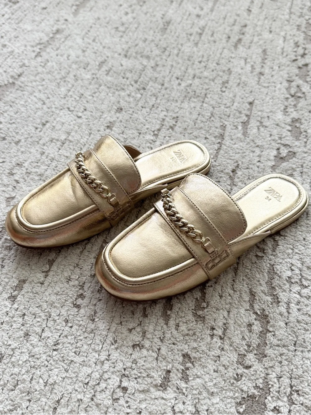 Zara shiny gold