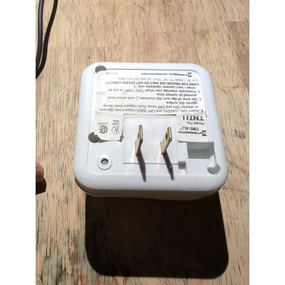 TN111K 15-Amp Indoor Timer - Versatile 24-Hour Control - Easy Manual Override...
