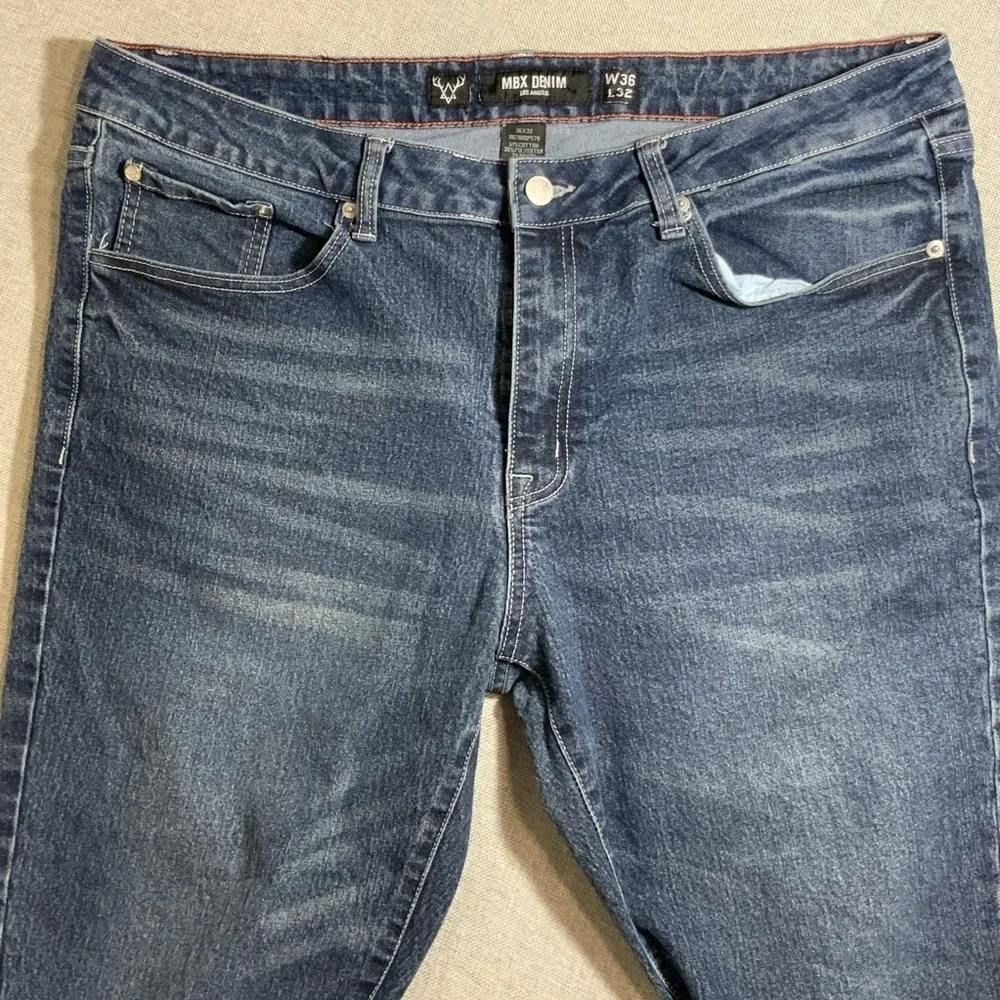MBX Denim Dark Wash Men’s Jeans 36x32 Stretch Straight