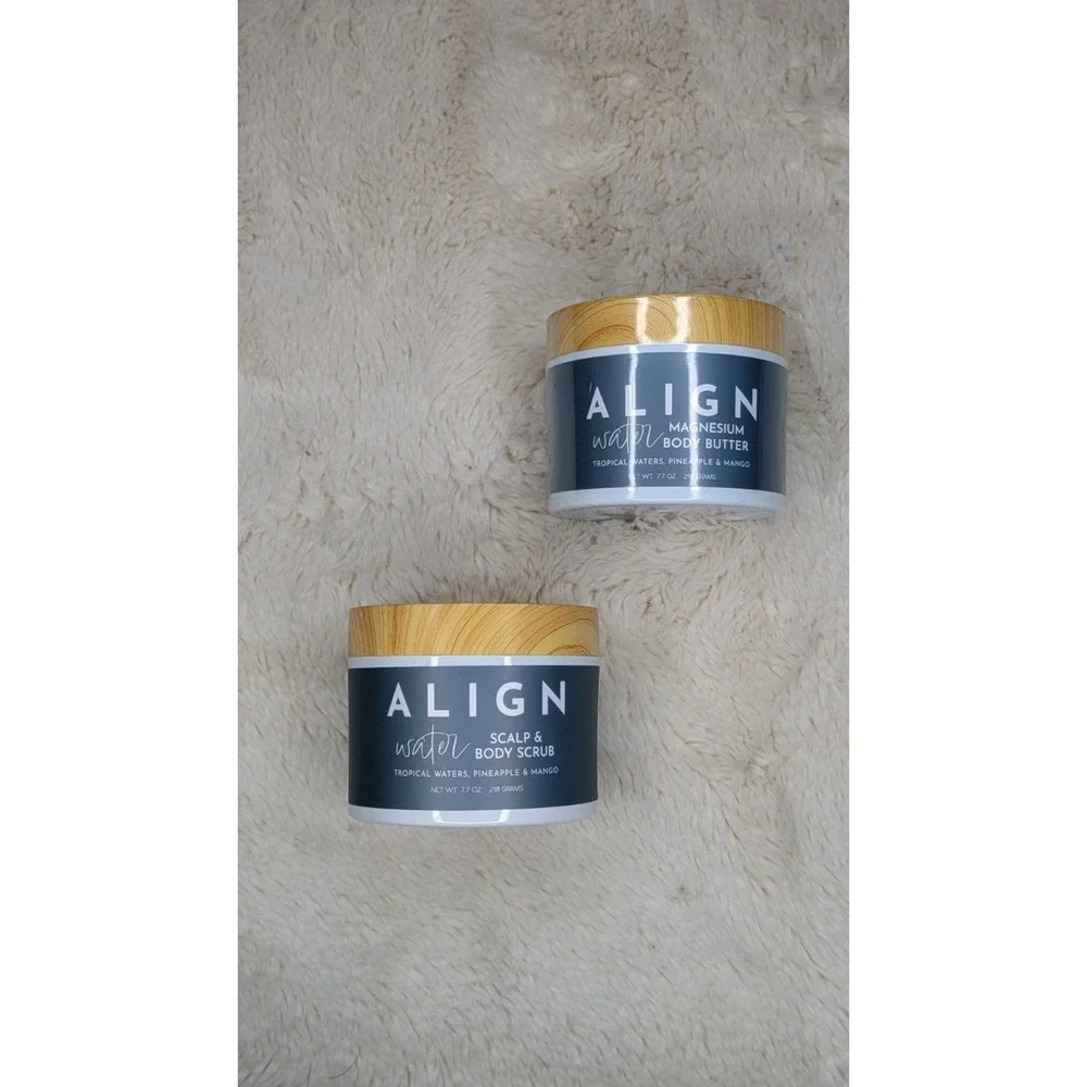 Align Body Butter Mangesium & Scalp and Body Scrub BRAND NEW SET‎ OF 2