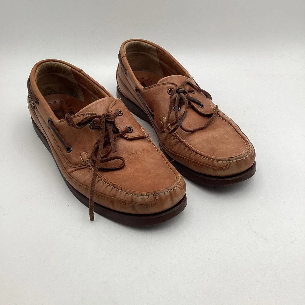 Mephisto Spinnaker Mens Tan Leather Boat Shoes‎ Deck Shoes Size 10.5 US 10 EUR