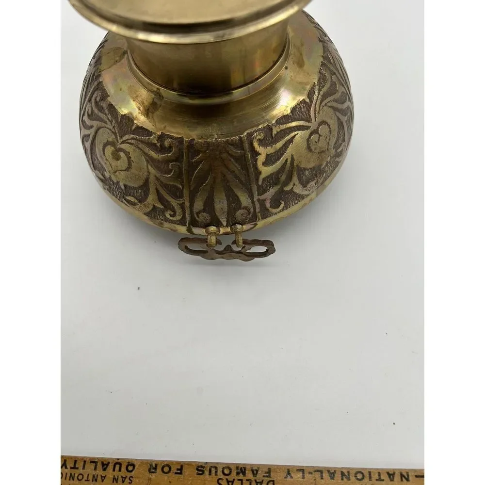 Vintage Korean Brass Hot Pot Brazier‎ Steamer Grill Floral Design Parts only