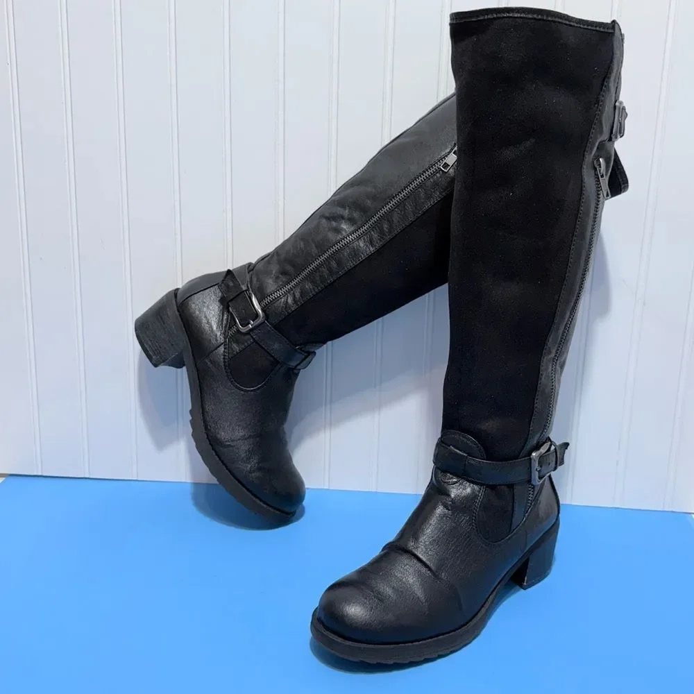 Baretraps Knightley Black Tall Riding Boots Size 6.5M