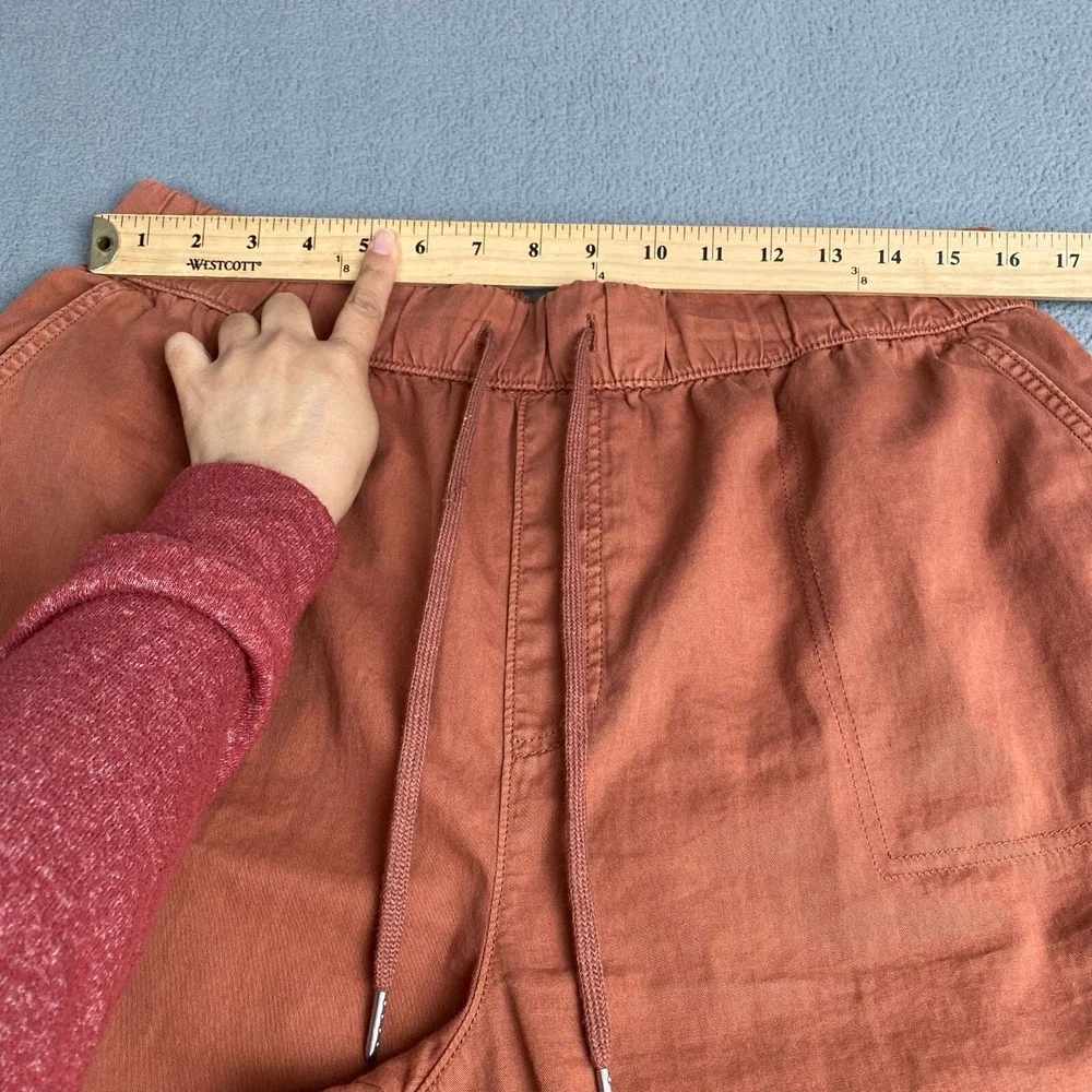 TRUTH+THEORY Women's Size XL Brick,Lightweight Cargo Cropped Pants,Elastic Waist