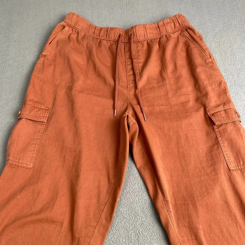 TRUTH+THEORY Women's Size XL Brick,Lightweight Cargo Cropped Pants,Elastic Waist