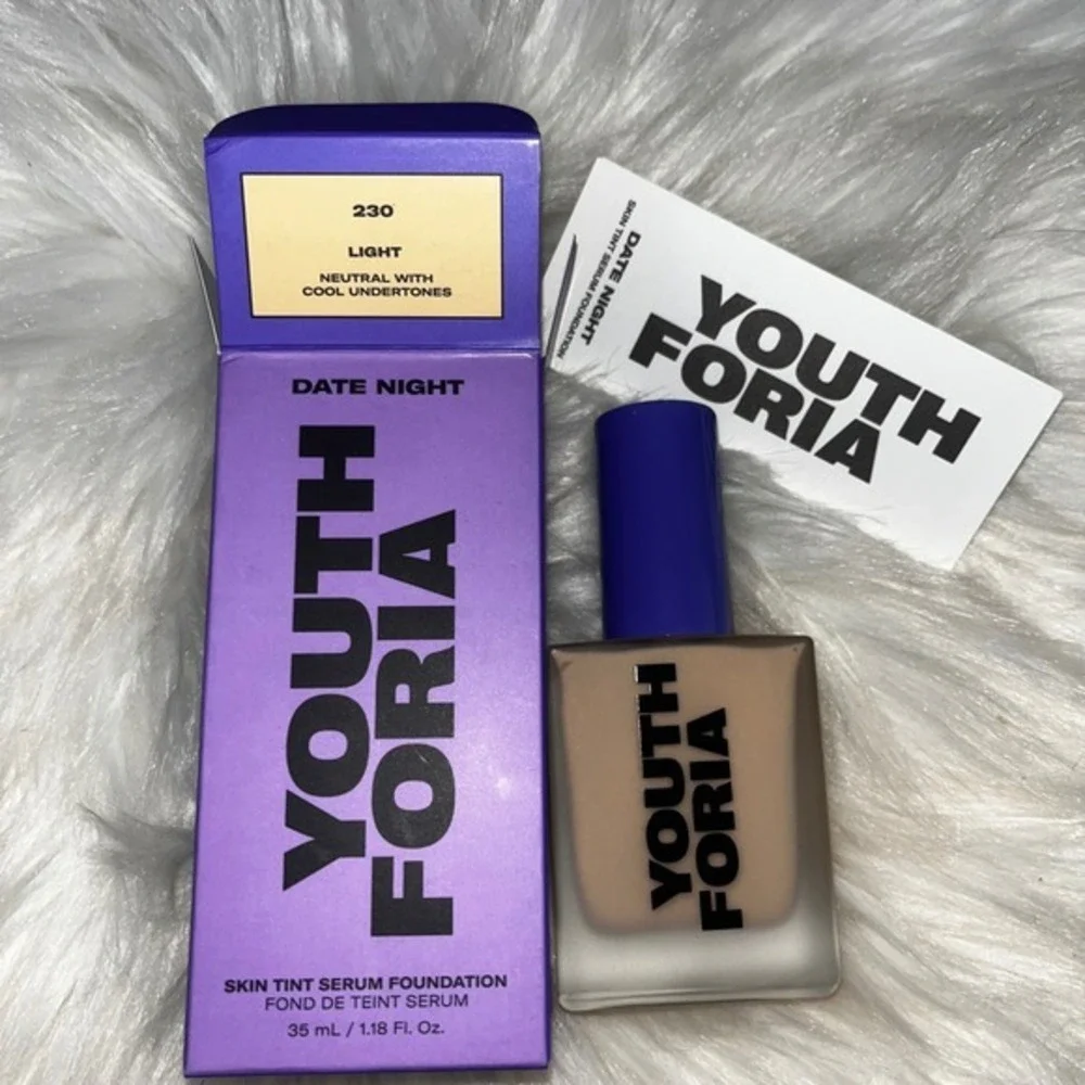 Youthforia‎ Date Night Skin Tint Serum Foundation 230 Light Neutral Cool 1.18oz