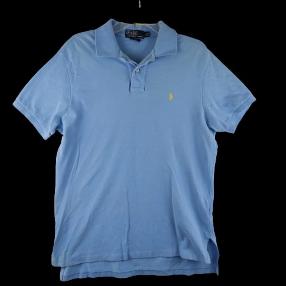Ralph Lauren Polo Mens Large Custom Fit Golf Rugby Polo Blue Size L‎