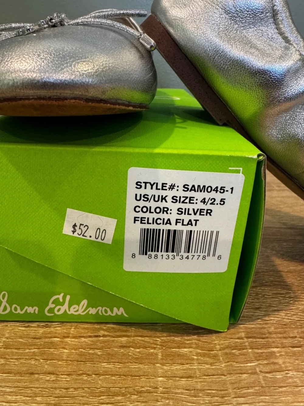 Sam Edelman metallic silver